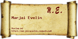 Marjai Evelin névjegykártya